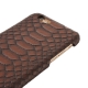 Coque iPhone 5 / 5S / SE texture peau serpent - Marron