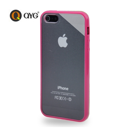Coque iPhone 5 / 5S / SE Q-case transparente - Magenta