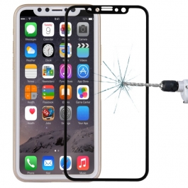 Verre trempé 4D iPhone X (Noir)