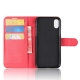 Housse porte-cartes en cuir iPhone X (Rouge)