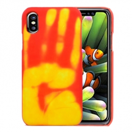 Coque Thermo-Sensible (Couleur / Chaleur) iPhone X - Jaune / Orange