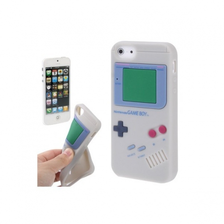 Coque Game Boy en Silicone pour iPhone 5 Blanc