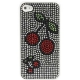 Coque Cerise strass diamants iPhone 4 et 4S