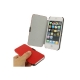 Etui de Protection Flip en cuir pour iPhone 5 Rouge