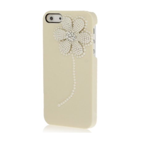 Coque Fleur Perles Diamant iPhone 5