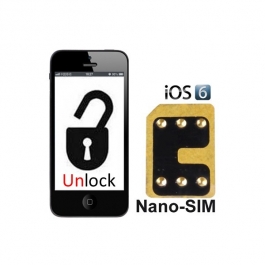 Carte de desimlockage Nano-Sim pour iPhone 5 iOS6