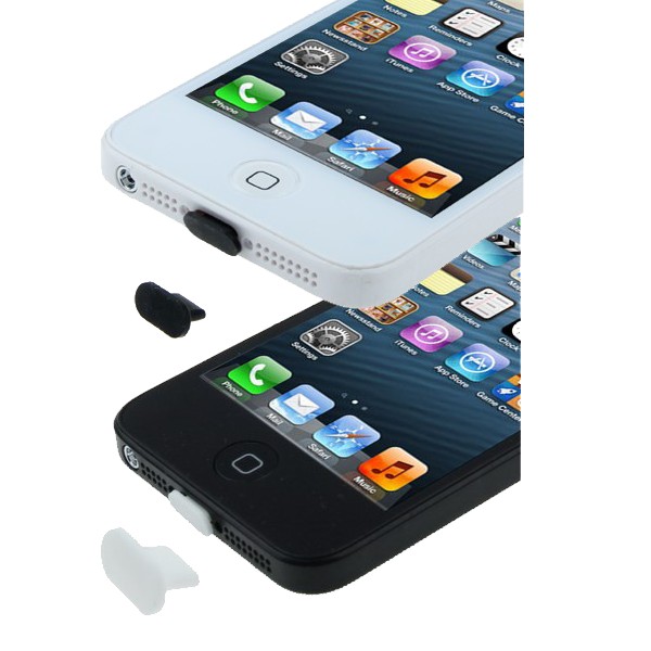 2 bouchons anti-poussière iPhone 5 4 4S 3G 3GS iPad retina