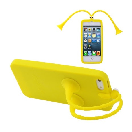 Coque Criquet relief avec support en silicone iPhone 5