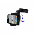 Support voiture 360° ventouse et autocollant pour iPhone 5 / 4(S) / 3G(S) 