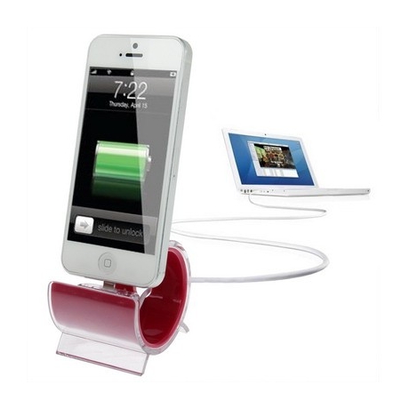 Dock Lightning + Câble pour iPhone 5 Magenta