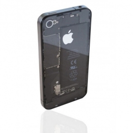 Façade arrière transparente pour iPhone 4 / 4S Noir