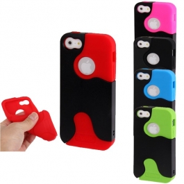 Coque Plastique + Silicone pour iPhone 5