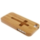 Coque de protection croix en bois bambou détachable iPhone 5