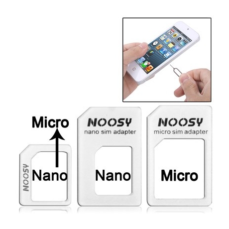 Kit adaptateur nano / micro sim couleur blanche