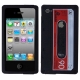 Coque Cassette Audio en Silicone Souple pour iPhone 4 et 4S (couleur au choix)
