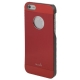 Coque en métal Logo Apple iPhone 5 couleur rouge
