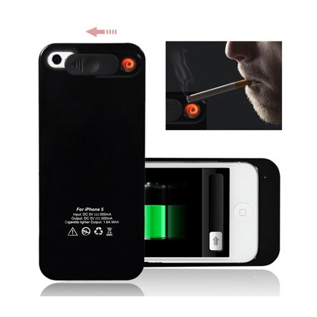 Coque batterie intégrée avec allume-cigare iPhone 5