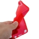 Coque design silicone iTouch 5 couleur rouge