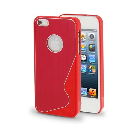 Coque wave design iPhone 5 couleur Rouge