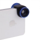 Lentille Photo avec 3 modes pour iPhone 4/4S couleur bleu