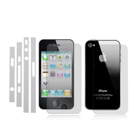 Trio protection écran + façade arrière + tranches pour iPhone 4 et 4S