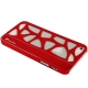 Coque en metal design mosaïque iPhone 5 couleur rouge