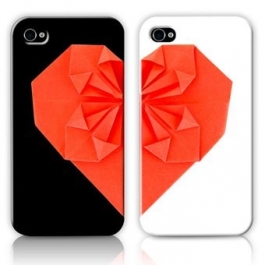 Duo coques Love origami iPhone 5