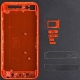 Kit Châssis transparent + boutons + bandes pour iPhone 5. couleur rouge