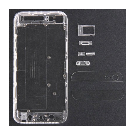 Kit Châssis transparent + boutons + bandes pour iPhone 5