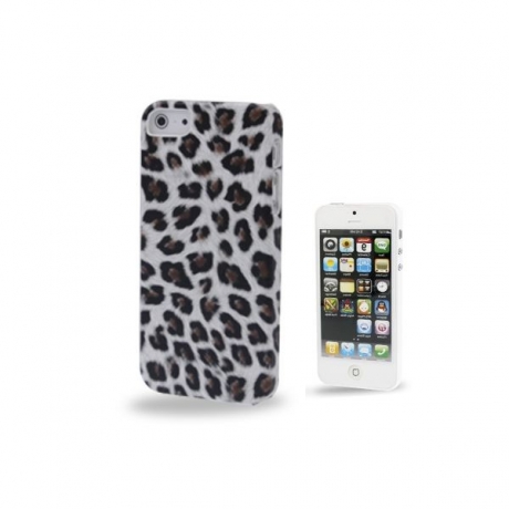 Coque de protection Leopard pour iPhone 5 Blanc