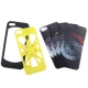 Coque iPhone 5 Roue Détachable Couleur jaune