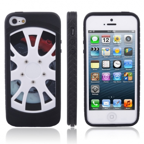 Coque iPhone 5 Roue Détachable Couleur blanche