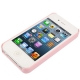 Coque iPhone 4 et 4S Cadre Photo Perso couleur rose clair