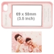 Coque iPhone 4 et 4S Cadre Photo Perso couleur rose clair