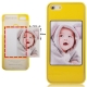 Coque iPhone 5 Cadre Photo Perso couleur jaune