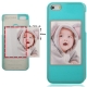 Coque iPhone 5 Cadre Photo Perso couleur bleu