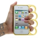 Coque Bumper Poing Américain iPhone 4 / 4S couleur or