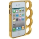 Coque Bumper Poing Américain iPhone 4 / 4S couleur or