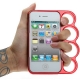 Coque Bumper Poing Américain iPhone 4 / 4S couleur rouge