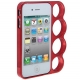 Coque Bumper Poing Américain iPhone 4 / 4S couleur rouge