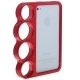 Coque Bumper Poing Américain iPhone 4 / 4S couleur rouge