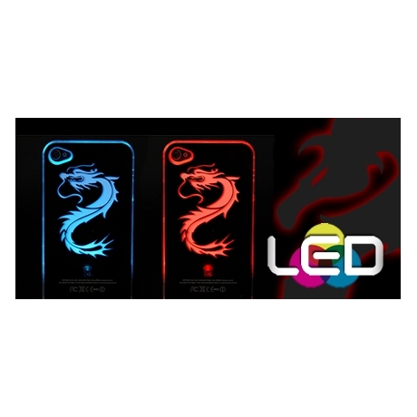 Coque de protection lumineuse LED Dragon iPhone 4 et 4S