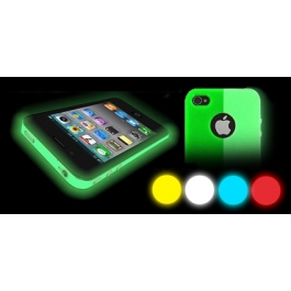Coque Phosphorescente (brille dans le noir) pour iPhone 4 et 4S (couleur au choix)