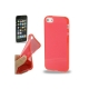 Coque de Protection Transparente en Silicone pour iPhone 5 couleur Rouge