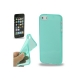Coque de Protection Transparente en Silicone pour iPhone 5 couleur turquoise