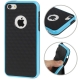 Coque iPhone 5C en silicone logo Apple couleur bleu