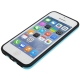 Coque iPhone 5C en silicone logo Apple couleur bleu