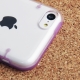 Coque transparente pour iPhone 5C couleur violet