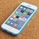 Coque transparente pour iPhone 5C couleur bleu