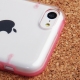 Coque transparente pour iPhone 5C couleur rose